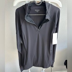 Athleta Black Raninier Long Sleeve Half Zip Athletic Jacket NWT